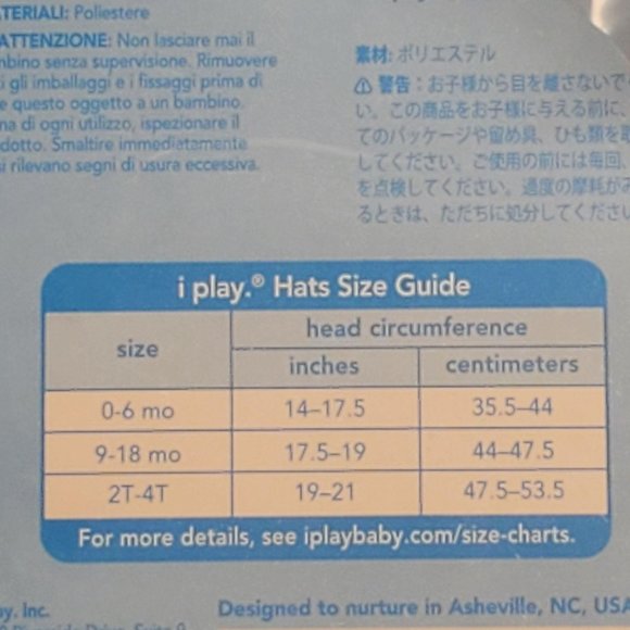 I Play Sun Protection Hat 9-18 Months Green - Picture 10 of 10